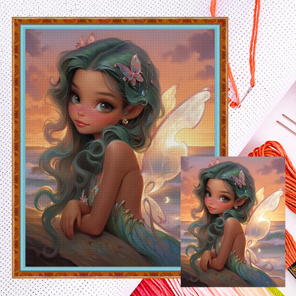 Elf Girl - 11CT Counted Cross Stitch 40*50CM