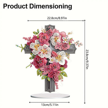 Special Shaped Flower Cross Desktop Diamond Art Kits Bedroom Table Decoration