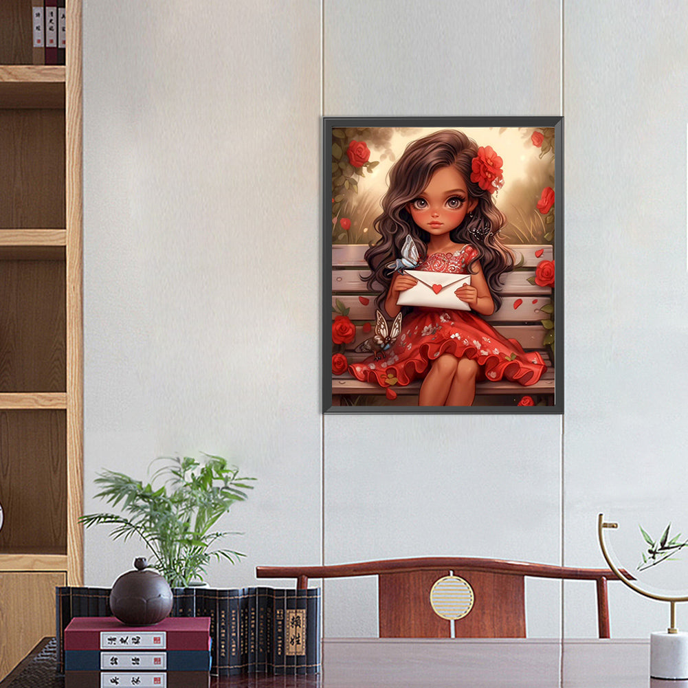 Sweet Girl - Full Round Drill Diamond Painting 40*50CM