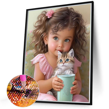 Sweet Girl - Full Round Drill Diamond Painting 40*50CM