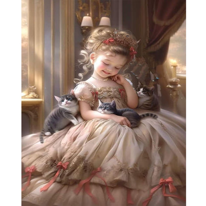 Sweet Girl - Full Round Drill Diamond Painting 40*50CM