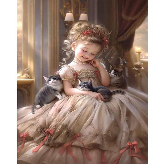 Sweet Girl - Full Round Drill Diamond Painting 40*50CM