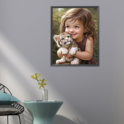 Sweet Girl - Full Round Drill Diamond Painting 40*50CM