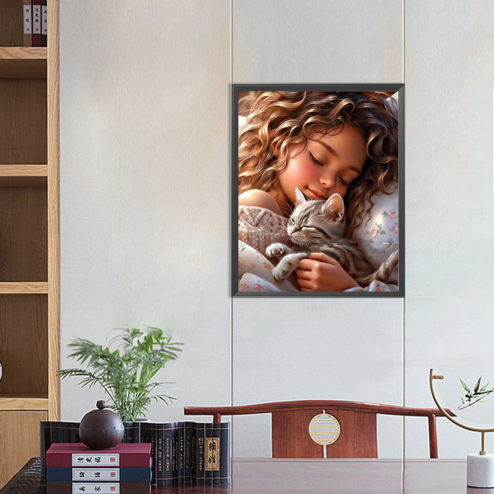 Sweet Girl - Full Round Drill Diamond Painting 40*50CM