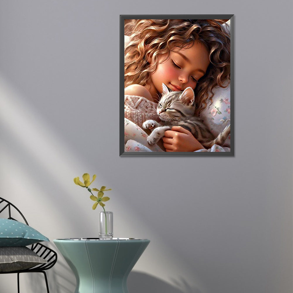 Sweet Girl - Full Round Drill Diamond Painting 40*50CM