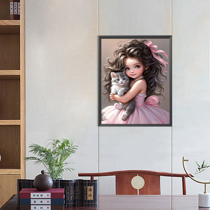 Sweet Girl - Full Round Drill Diamond Painting 40*50CM