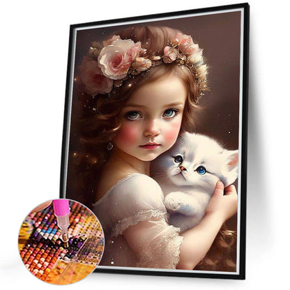 Sweet Girl - Full Round Drill Diamond Painting 40*50CM