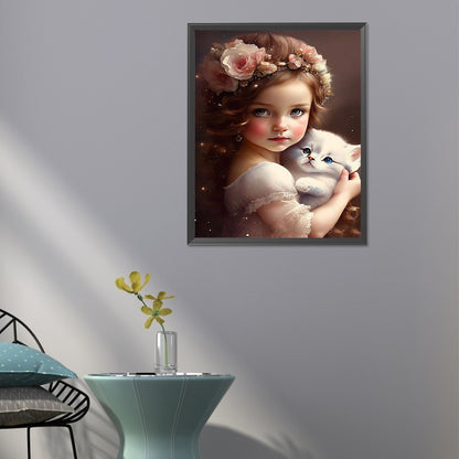 Sweet Girl - Full Round Drill Diamond Painting 40*50CM