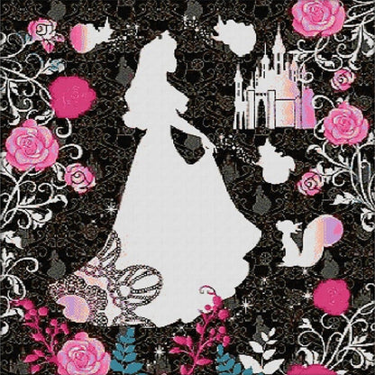 Silhouette-Princess Aurora - 11CT Stamped Cross Stitch 40*40CM