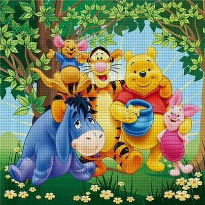 Winnie The Pooh - 11CT Stamped Cross Stitch 40*40CM