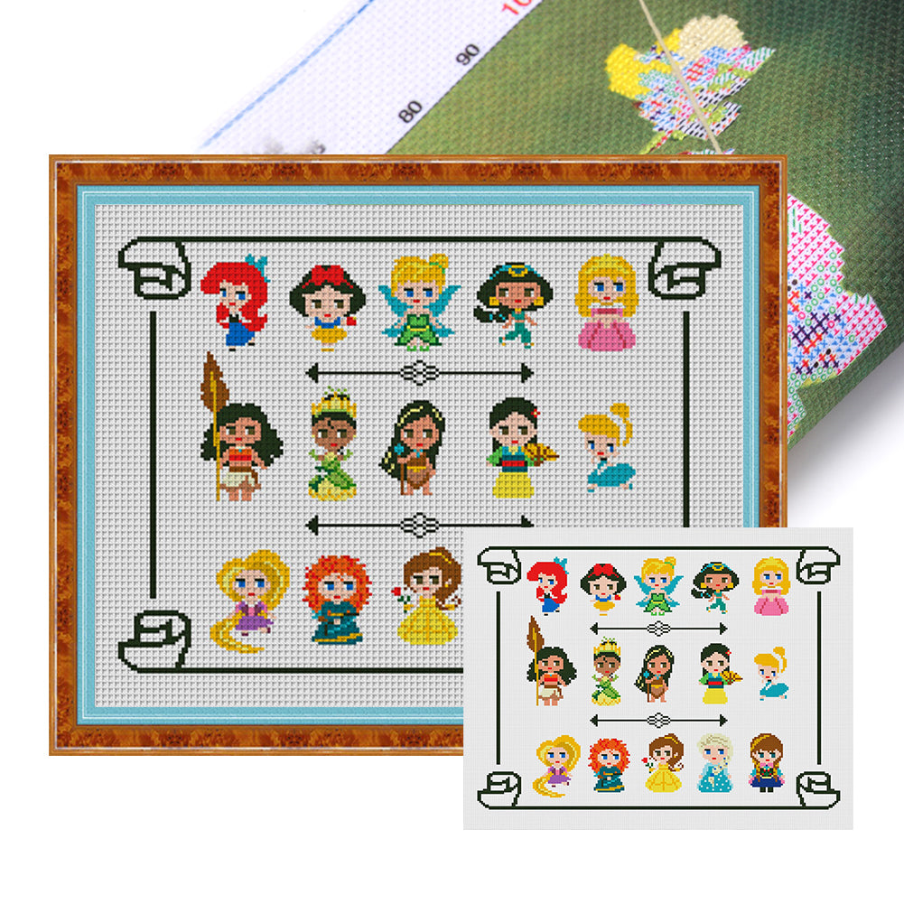 Disney Princess - 11CT Stamped Cross Stitch 50*42CM