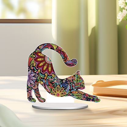 Animal Special Shaped Cat 5D DIY Diamond Art Tabletop Decorations for Home Decor