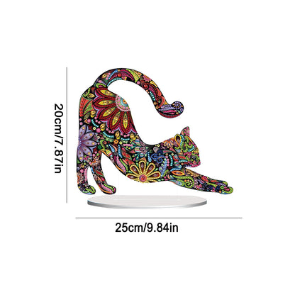 Animal Special Shaped Cat 5D DIY Diamond Art Tabletop Decorations for Home Decor