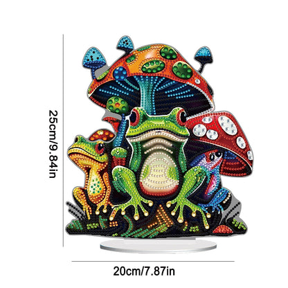 Colorful Special Shape Mushroom Frog Desktop Diamond Art Kits for Adult Beginner