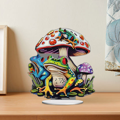 Colorful Special Shape Mushroom Frog Desktop Diamond Art Kits for Adult Beginner