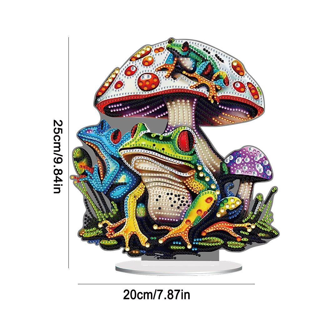 Colorful Special Shape Mushroom Frog Desktop Diamond Art Kits for Adult Beginner