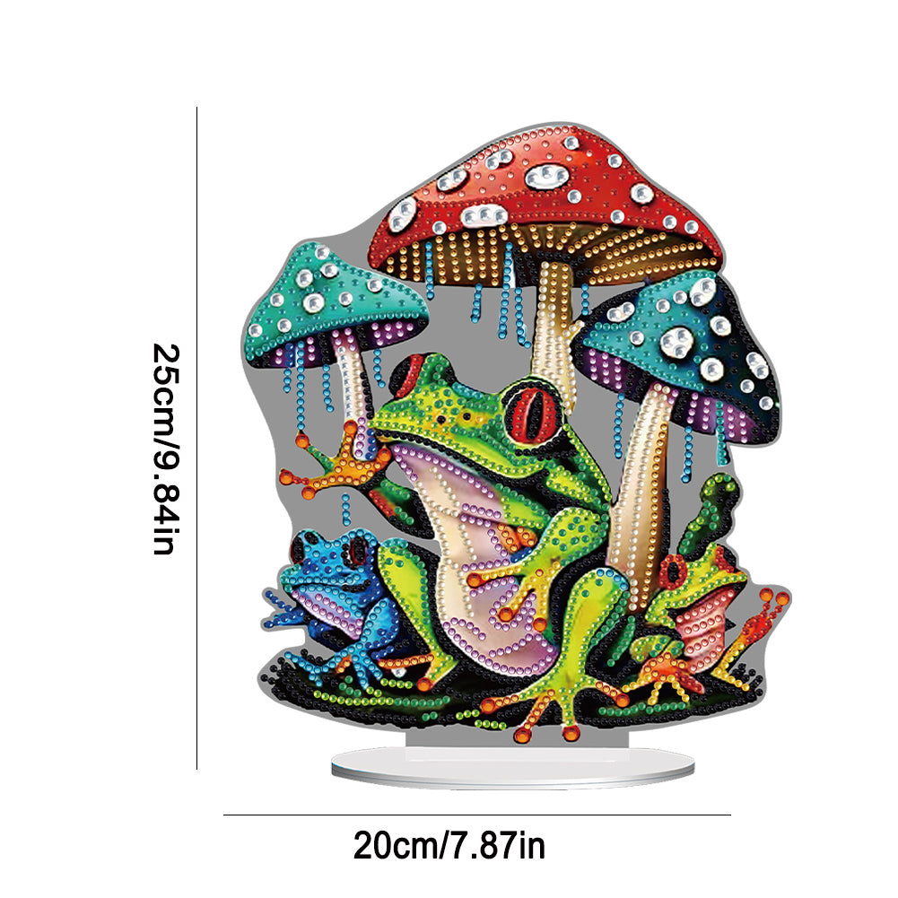 Colorful Special Shape Mushroom Frog Desktop Diamond Art Kits for Adult Beginner