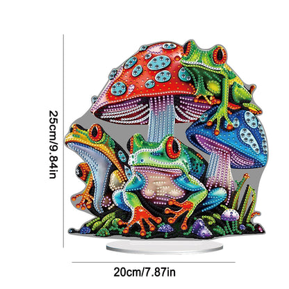 Colorful Special Shape Mushroom Frog Desktop Diamond Art Kits for Adult Beginner