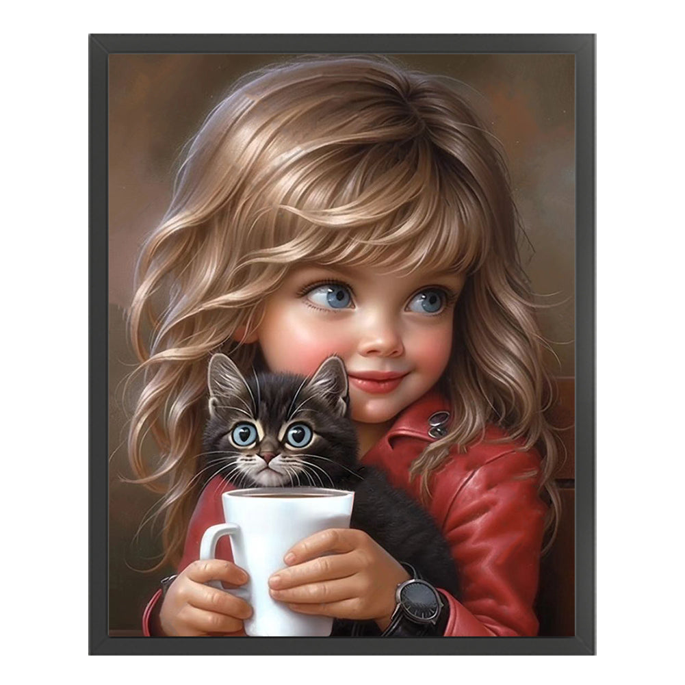 Cute Girl - 11CT Counted Cross Stitch 40*50CM