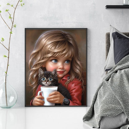 Cute Girl - 11CT Counted Cross Stitch 40*50CM