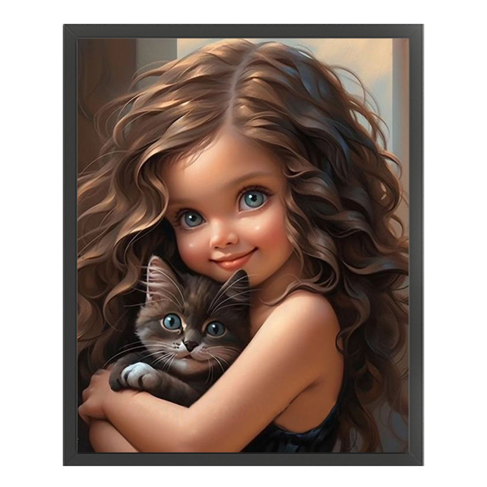 Cute Girl - 11CT Counted Cross Stitch 40*50CM