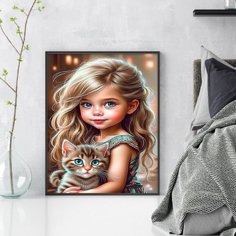 Cute Girl - 11CT Counted Cross Stitch 40*50CM