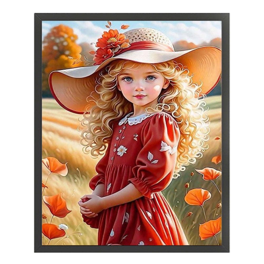 Cute Girl - 11CT Counted Cross Stitch 40*50CM