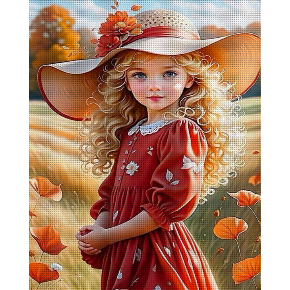 Cute Girl - 11CT Counted Cross Stitch 40*50CM