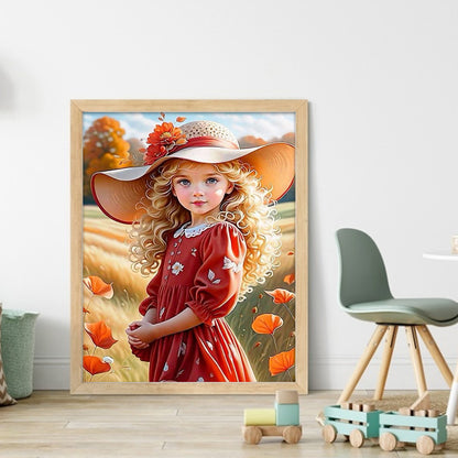 Cute Girl - 11CT Counted Cross Stitch 40*50CM