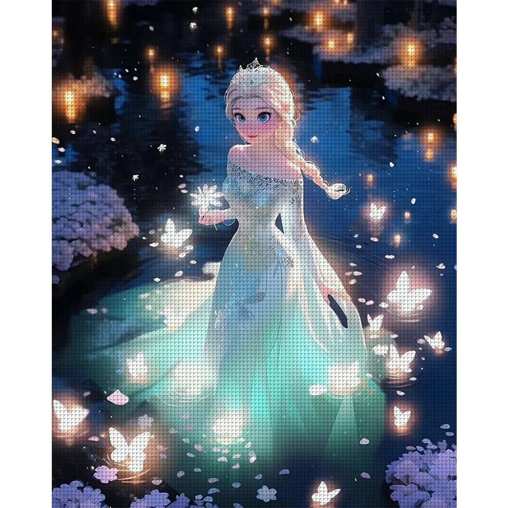 Princess Elsa - 11CT Stamped Cross Stitch 50*60CM