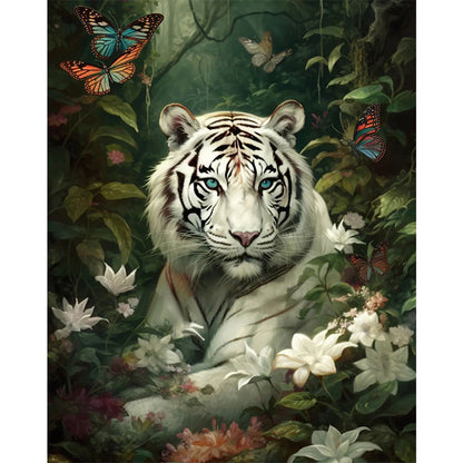 White Tiger - 11CT Stamped Cross Stitch 50*60CM