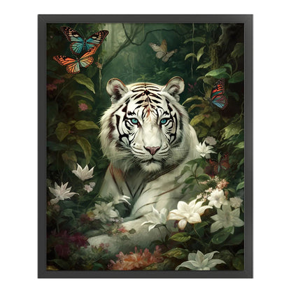 White Tiger - 11CT Stamped Cross Stitch 50*60CM