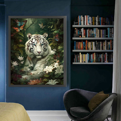 White Tiger - 11CT Stamped Cross Stitch 50*60CM