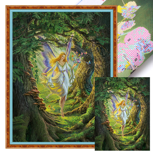 Elf In The Forest - 11CT Stamped Cross Stitch 50*65CM