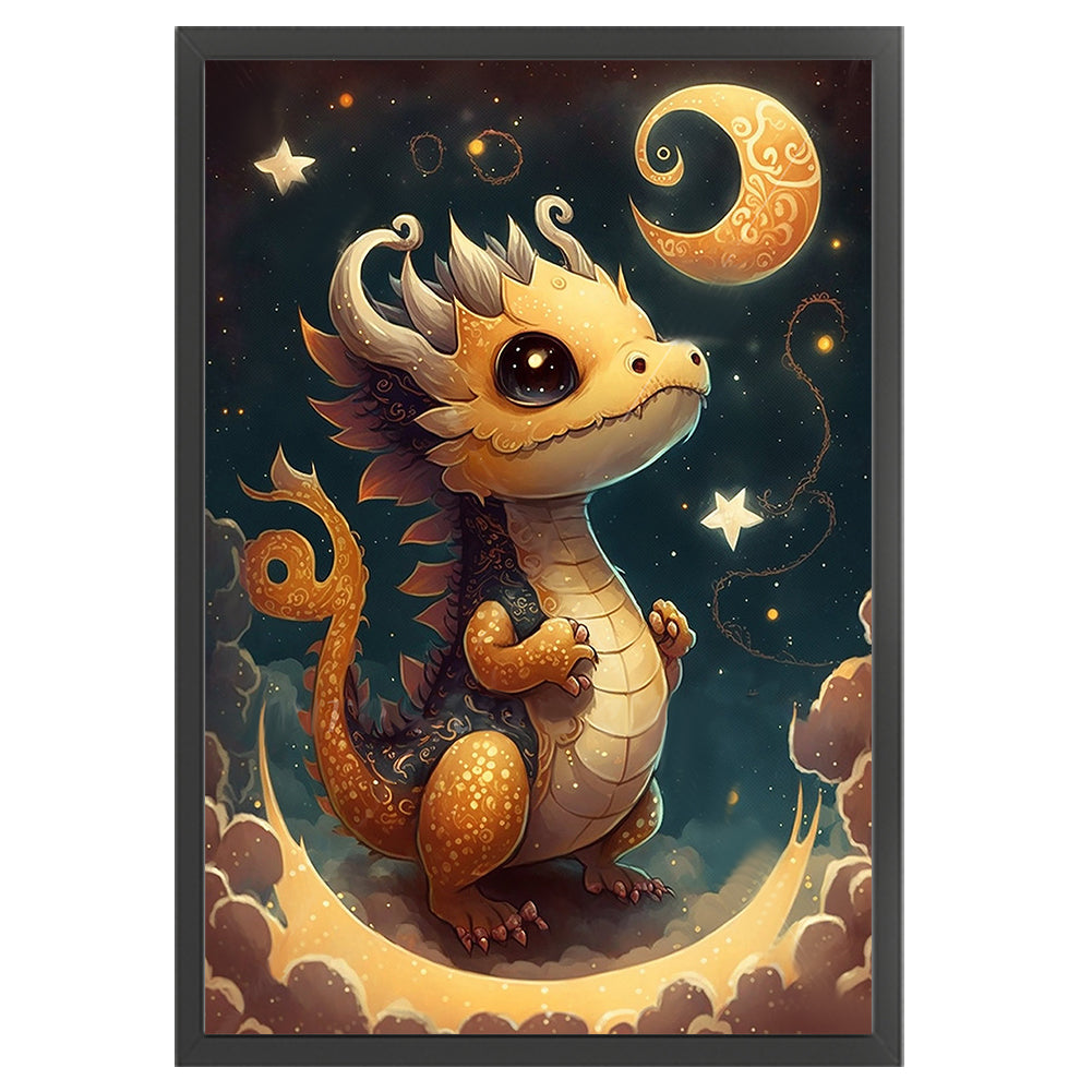 Cute Little Dragon - 14CT Stamped Cross Stitch 40*60CM