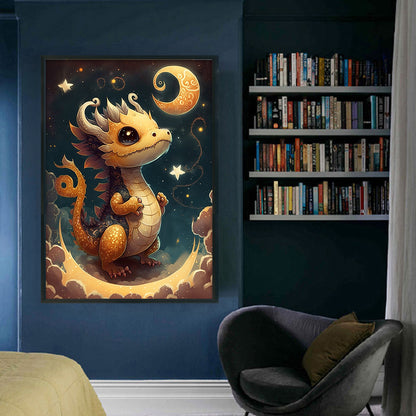 Cute Little Dragon - 14CT Stamped Cross Stitch 40*60CM