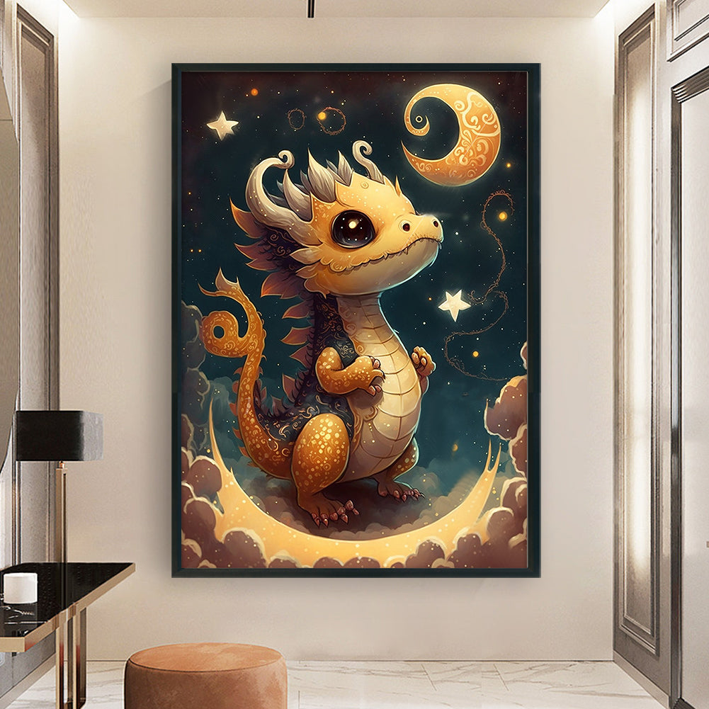 Cute Little Dragon - 14CT Stamped Cross Stitch 40*60CM