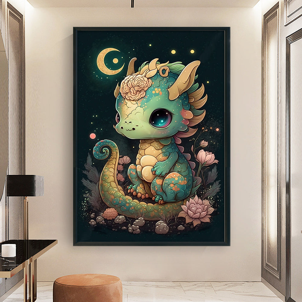 Cute Little Dragon - 14CT Stamped Cross Stitch 40*60CM