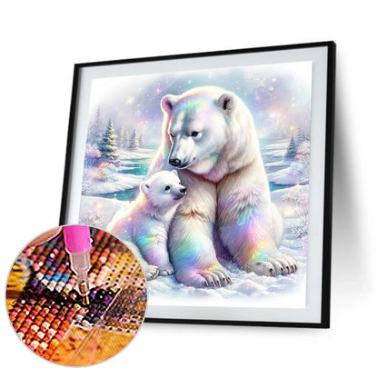 Polar Bear - Full Round Drill Diamond Painting 50*50CM