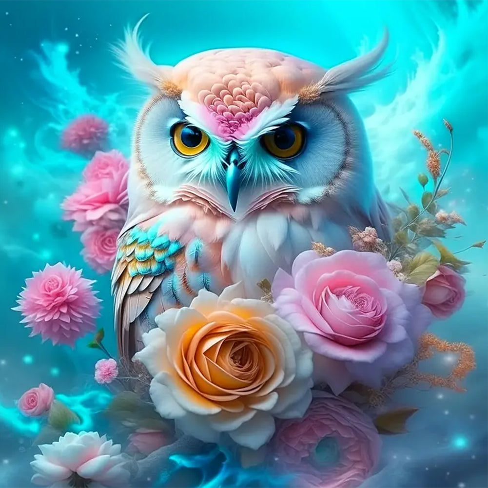 Owl - Full Round Drill Diamond Painting 50*50CM