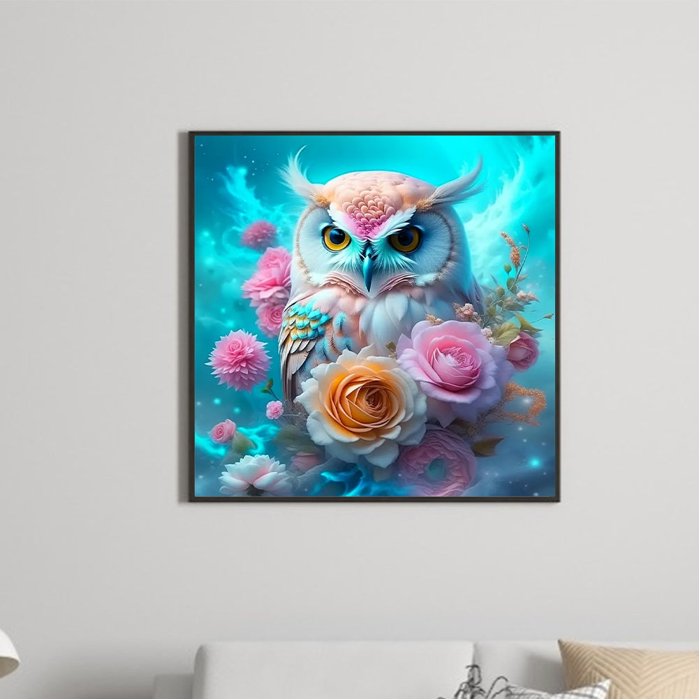 Owl - Full Round Drill Diamond Painting 50*50CM