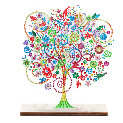 Special Shape Single-Side Desktop Diamond Art Home Decor (Colored Tree Of Life)