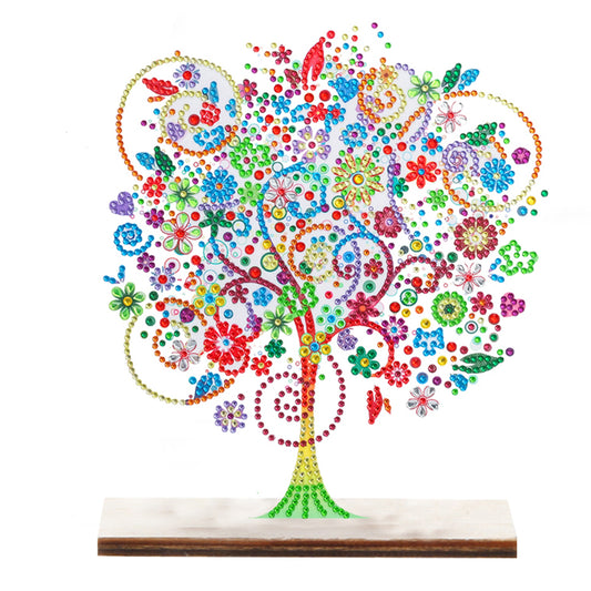 Special Shape Single-Side Desktop Diamond Art Home Decor (Colored Tree Of Life)