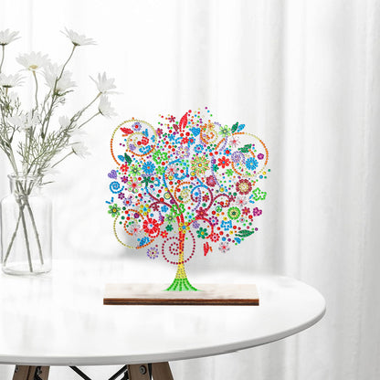 Special Shape Single-Side Desktop Diamond Art Home Decor (Colored Tree Of Life)