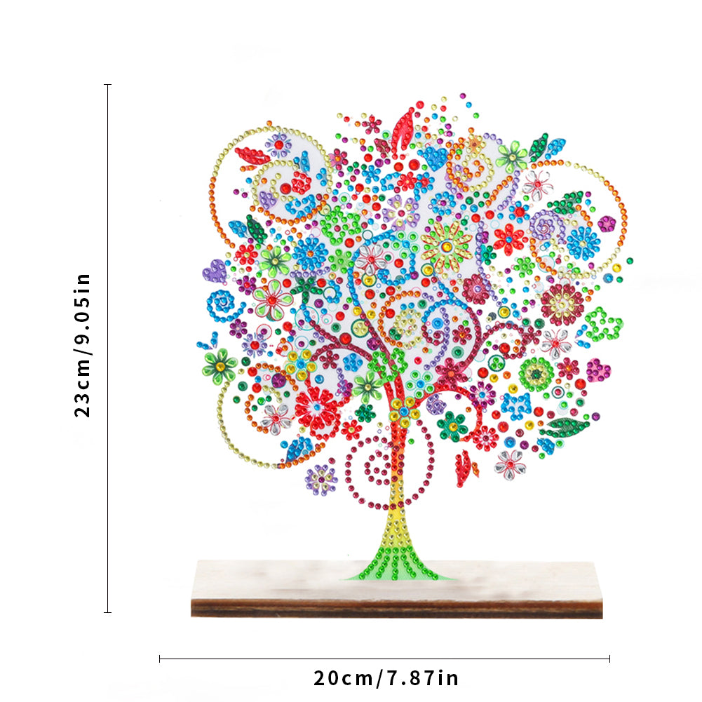 Special Shape Single-Side Desktop Diamond Art Home Decor (Colored Tree Of Life)