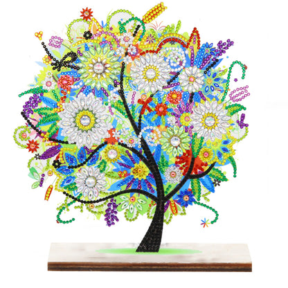 Special Shape Single-Side Desktop Diamond Art Decor (Colourful Tree Of Life)