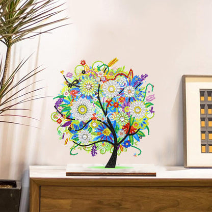 Special Shape Single-Side Desktop Diamond Art Decor (Colourful Tree Of Life)