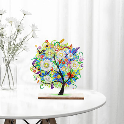 Special Shape Single-Side Desktop Diamond Art Decor (Colourful Tree Of Life)