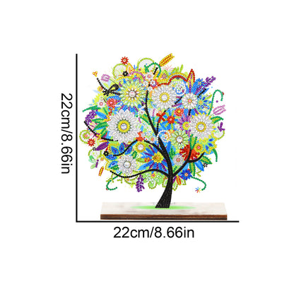 Special Shape Single-Side Desktop Diamond Art Decor (Colourful Tree Of Life)