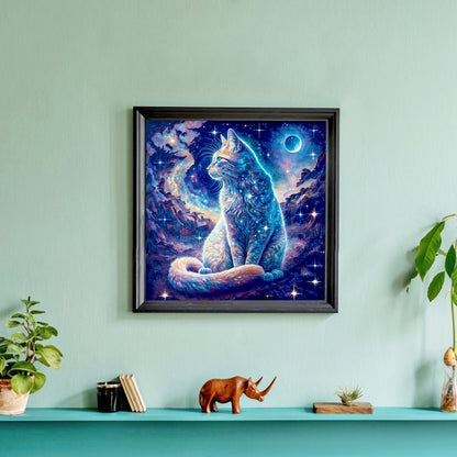 Star Cat - Full Round Drill Diamond Painting 30*30CM